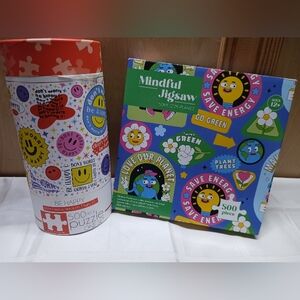 Lot of 2 Puzzles/ Save the Planet & Don't Worry Be Happy 500pcs each